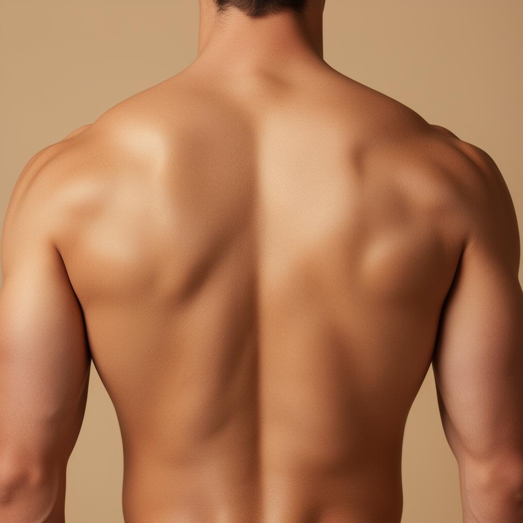 Smooth back — men's laser hair removal result