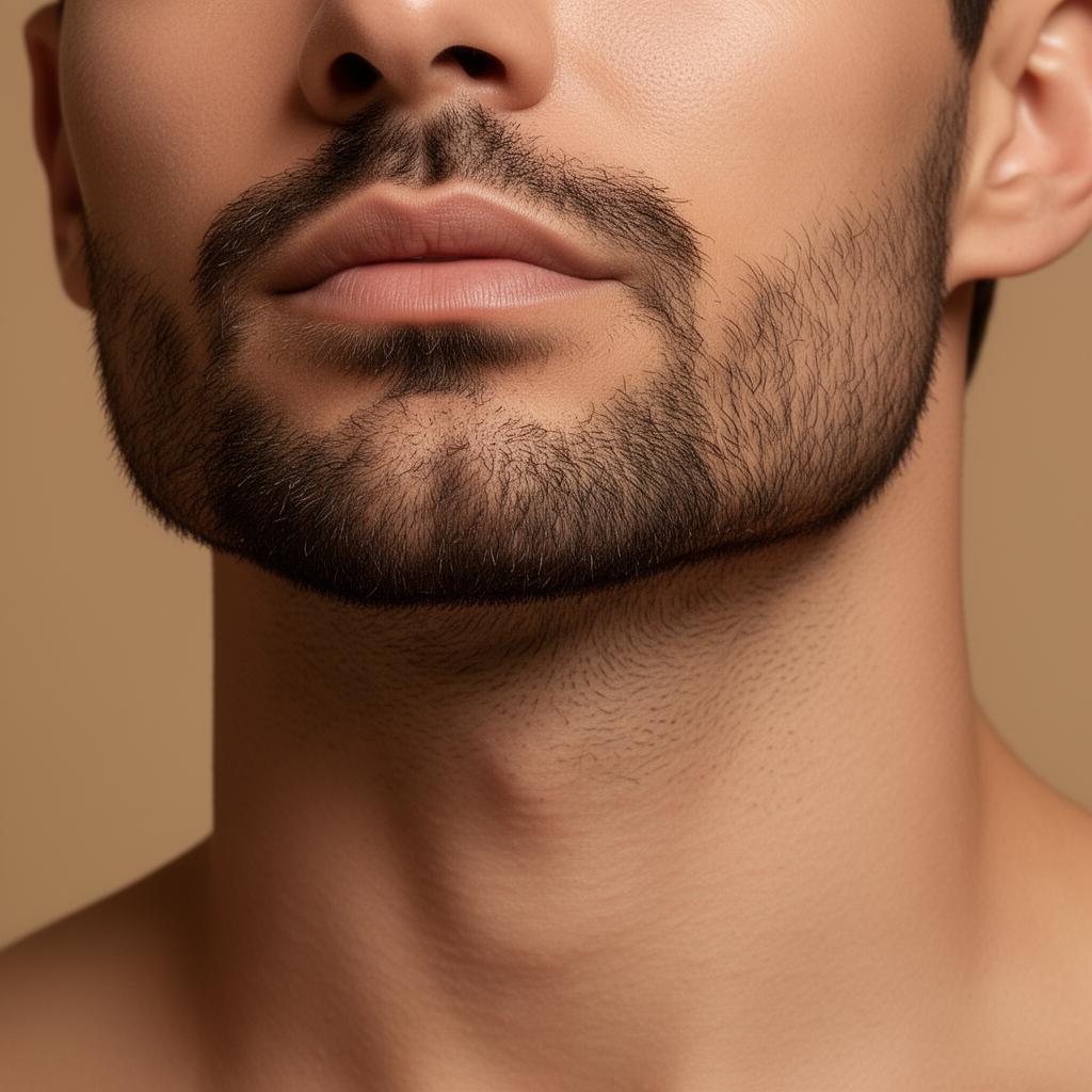 Defined beard line — men's laser grooming