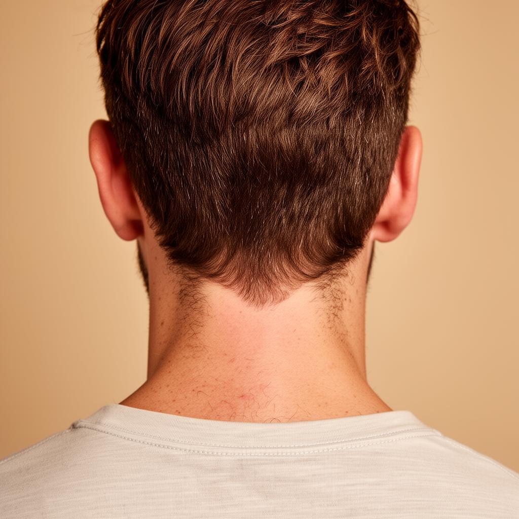 Clean shaved neckline — men's laser hair removal